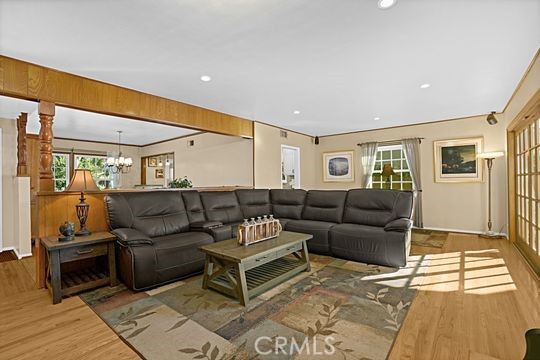 Living Room from fireplace hearth