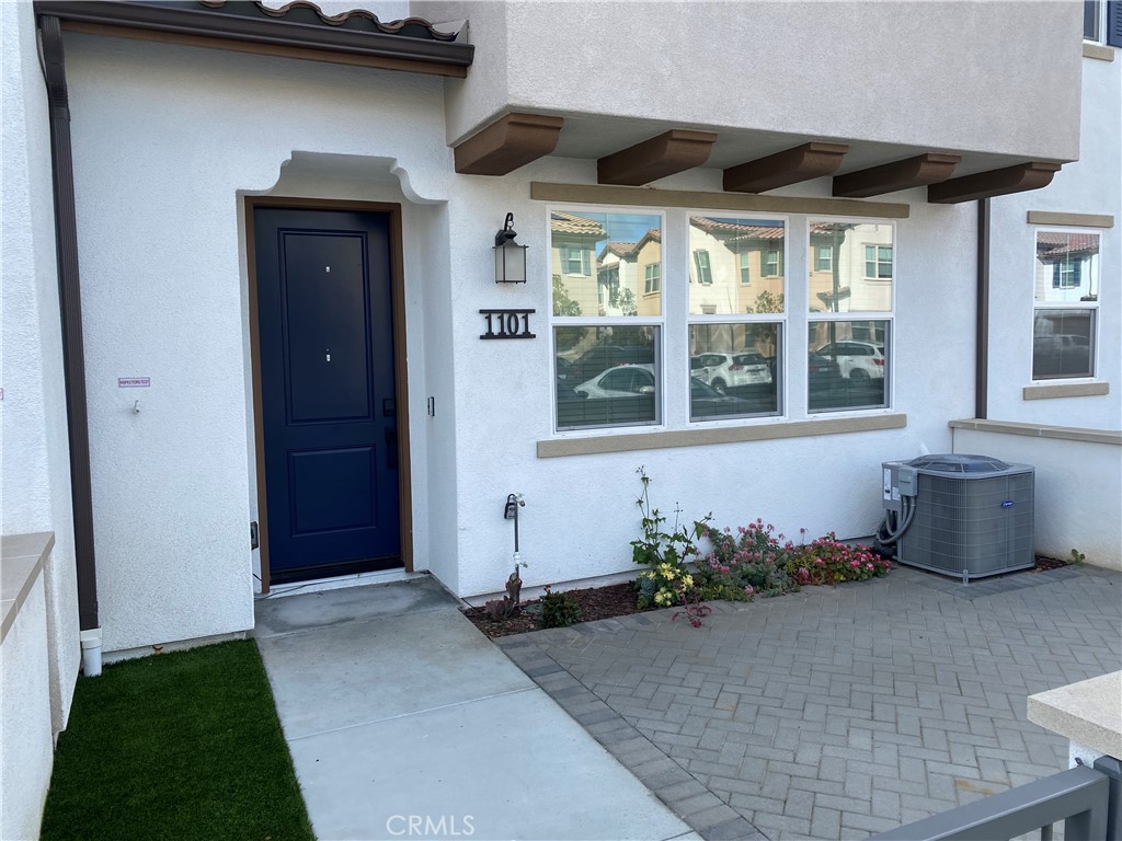 This two-story townhouse offers 3 bedrooms, 2.5 baths, located within a newer developed gated community, The Peak at Delpy's Corner in Vista. Home also offers a solar system for power for reduced power costs. This home in situated near the gated entrance of the community. An enclosed front patio area welcomes you to the entry of the modern townhome. There is an attached 2 car garage to the rear of the unit. The front door opens into the open family room and upgraded kitchen area. The kitchen offers quartz counter tops & a full back splash, stainless steel appliances and refrigerator with a center island. The master bedroom is located upstairs and has dual sinks, upgraded countertops and a walk-in closet. There are two additional full-size bedrooms that share a hallway bathroom with dual sinks, a bathtub and a laundry room equipped with a washer & dryer. The primary bedroom and additional bedrooms are separated with a large den/bonus room. The home is a smart home with Ring doorbell & keyless entry, and a Wi-Fi system wired internally. The amenities at The Peak include a pool, spa, a tot lot style playground with a BBQ area and walking trails with views of the neighborhood. There is plenty of parking throughout the community for guests and there is nearby shopping & an elementary school are located nearby within walking distance from the community. Camp Pendleton's back gate is just minutes away down College Blvd to Vandegrift Blvd.