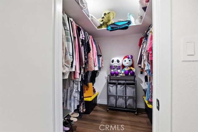 Master bedroom walk in closet