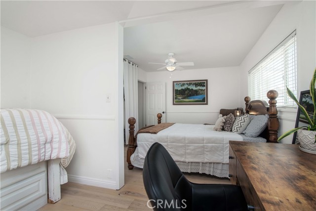 second bedroom has yet another alcove presently being used as an office with a guest bed but could be used as a babies room