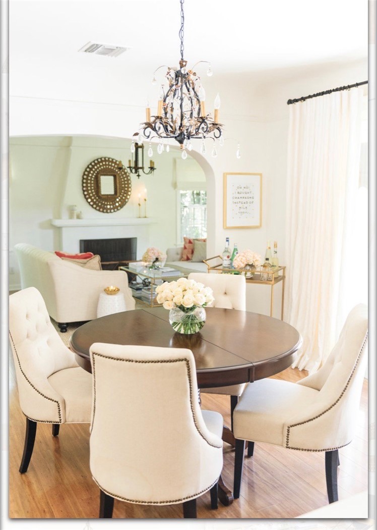 Dining Area and Chandelier