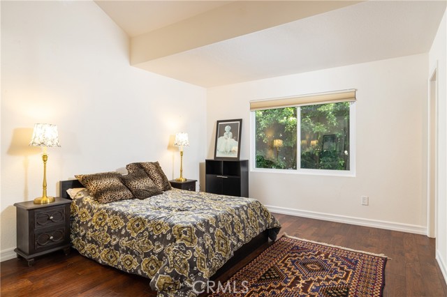 Generous bedroom size and tall ceilings.