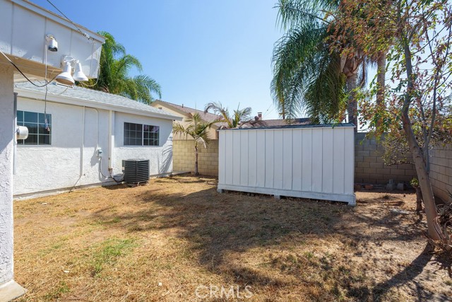 backyard with shed