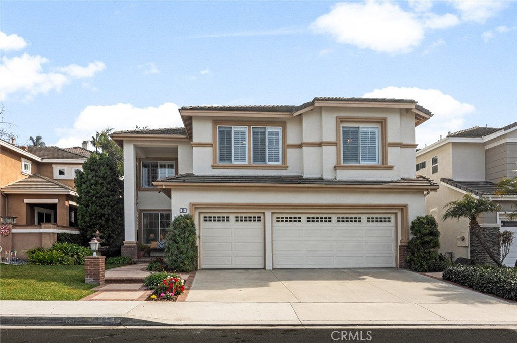Introducing 20 Rockrose, First time ever for this home to be on the market!  Nestled in the highly sought-after Vista Pointe neighborhood of Aliso Viejo, this expansive 6-bedroom, 4-bathroom home offers spacious living close to hiking and biking trails of Aliso Woods Canyon.  Endless possibilities with a main level bedroom, main level bathroom with walk-in shower, upstairs home office and a versatile bonus room featuring a kitchenette. Upon entry, the bright and airy living spaces feature crown molding, large wooden-framed windows and high ceilings with a floorplan that flows seamlessly from the Formal Living Room and Dining Room into the Kitchen.  Granite countertops, an abundance of cabinet space, built-in double oven, large island and a convenient casual dining area overlooking the lush landscaping of the backyard make this kitchen ideal.  Options for eat-in style kitchen with the large countertop overhang near the kitchen sink is the perfect breakfast area for busy mornings. Adjacent Family Room creates a comfortable second downstairs living area that is complete with a Gas Log Fireplace. Upstairs, there are 5 bedrooms, 3 full bathrooms and the bonus room that is the 3rd living area in this spacious home. Primary bedroom suite has a full wall of windows overlooking the greenery of the private backyard, with an ensuite bathroom tastefully updated with Travertine flooring and countertops, plus a separate soaking tub and large walk-in shower. Additional upgrades for the home include Newer Dual HVAC system installed less than 2 years ago and Seller Owned Solar Panels. Ideally situated near Canyon View Park and the hiking and biking trails of Aliso Woods Canyon, outdoor enthusiasts will love the easy access to scenic trails and green spaces. Commuting is a breeze with proximity to the 73 Toll Road and Highway 133, providing just a 15-minute drive to John Wayne Airport,  Irvine business district, and world renowned beaches of Laguna and Dana Point. Located within the top-rated Capistrano Unified School District, this home is zoned to award-winning schools, including the highly acclaimed Aliso Niguel High School. Plus, no Mello-Roos tax and low HOA dues. This is a rare opportunity to own one of the larger homes on the infamous Rockrose Avenue in Aliso Viejo. Don’t miss your chance to see this ideal floorplan in real life at one of the upcoming open houses!