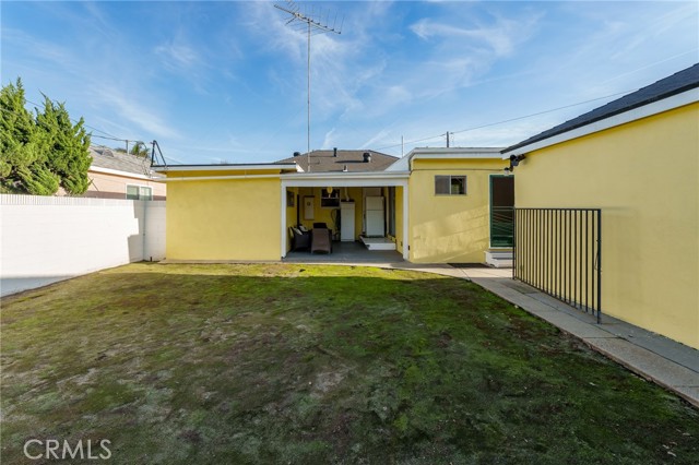 Separate gated patio areas