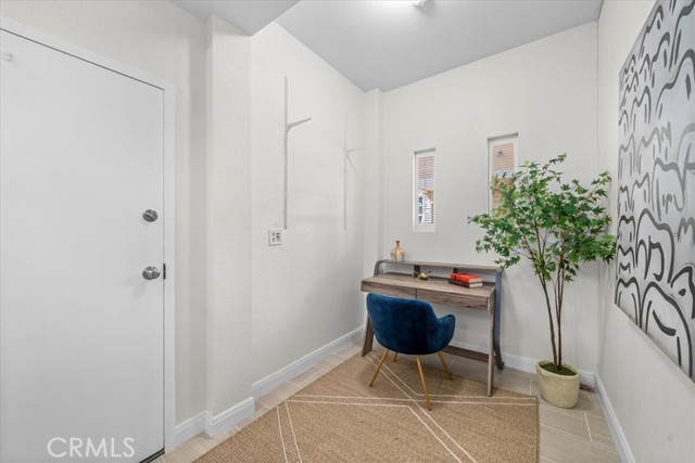 Bonus room attached to garage entrance.