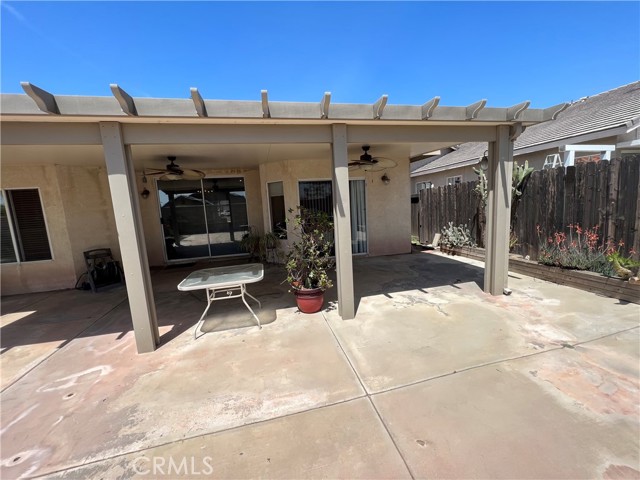 Large covered patio