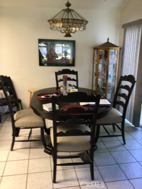 Dining Area with patio to right