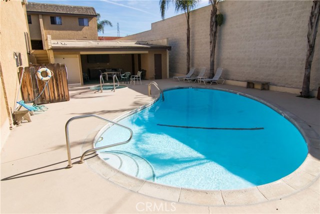 Pool and spa are close by for easy access.