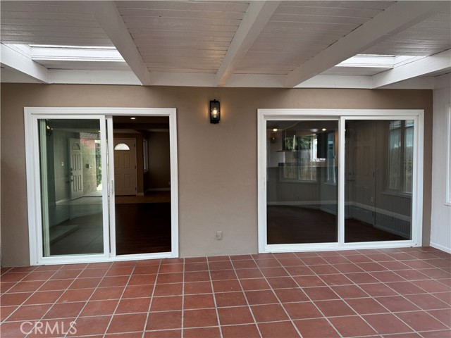 Slide doors from patio to living room and dining room