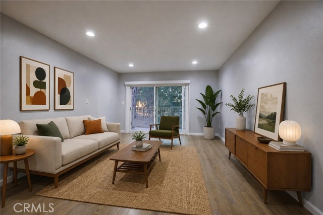 Living room virtually staged