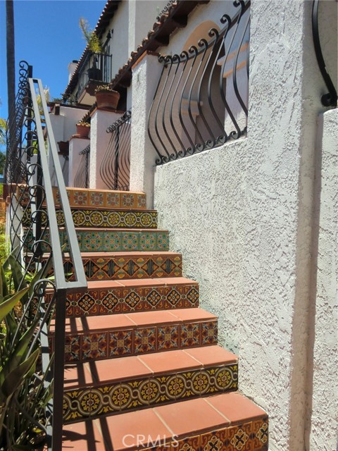 Front Walk Up Entry with Hand Painted Talavera Tiles