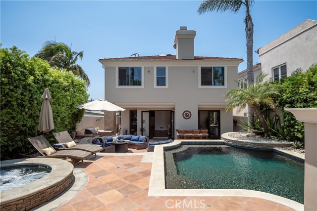 Rear yard looking back at house