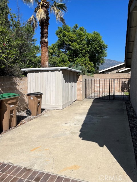 Side of home - storage shed - RV Parking Area