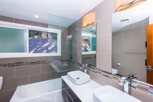 Guest Bathroom with double sinks