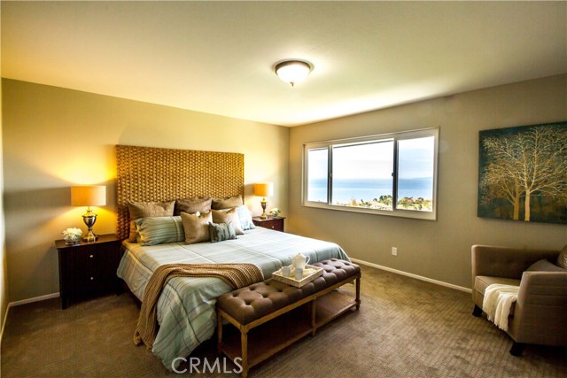 Master bedroom with views - located on main living level.