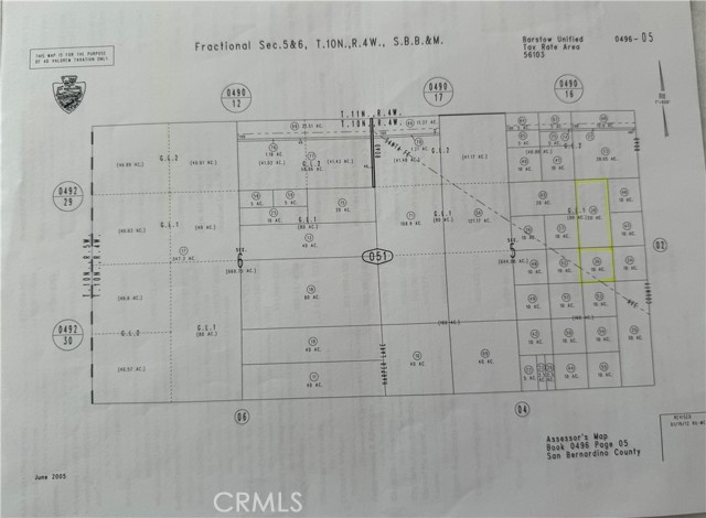 Detail Gallery Image 2 of 5 For 0 0496051300000 Vacant Lot Near Santa Fe Rd, Hinkley,  CA 92347 - – Beds | – Baths