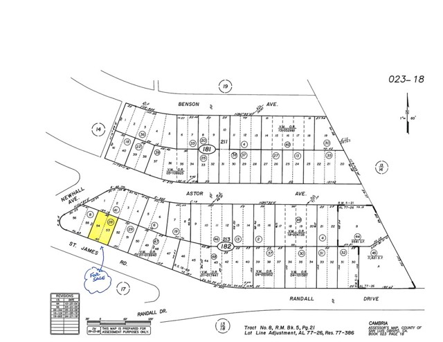 0 Saint James Road, Cambria, California 93428, ,Land,For Sale,0 Saint James Road,CRSC22215081