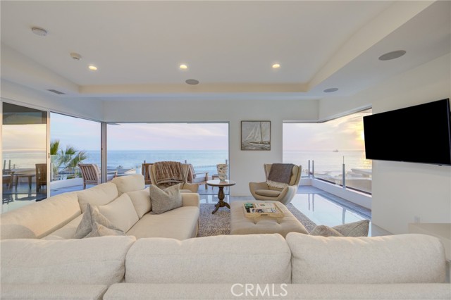 Family room from dining area looking West