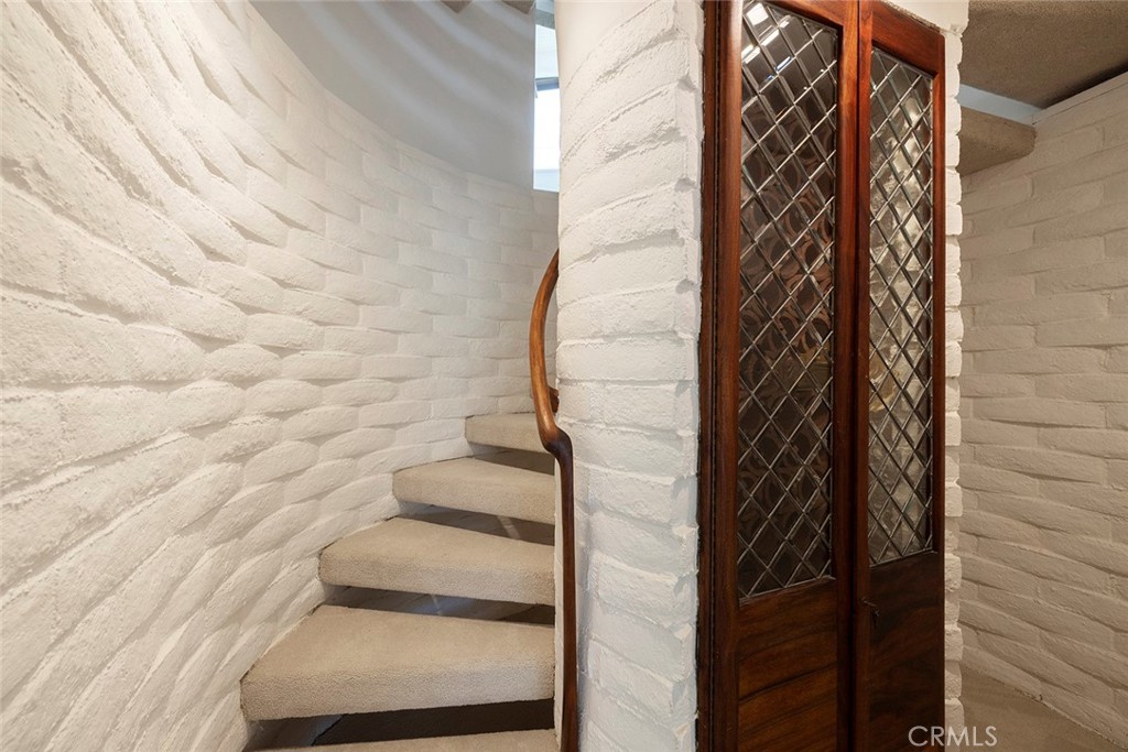 Stairs to Garage and Wine Storage