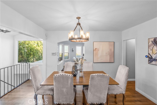 The large dining area for intimate dinner parties or everyday use.