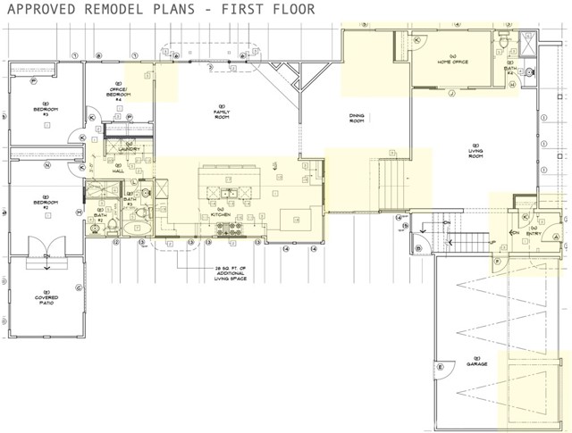 Remodeled first level floor plan