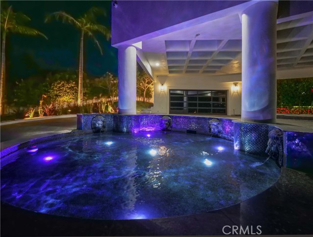 Pool and Spa Night View