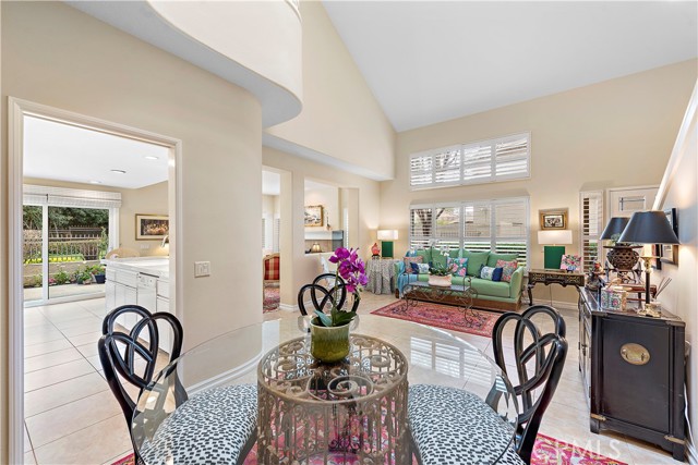 Dining room with view to the Living room and access to the kitchen