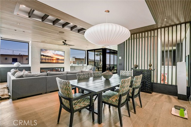 Dining room looking toward living room & ocean view deck