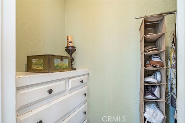 Deep closets with original built ins.