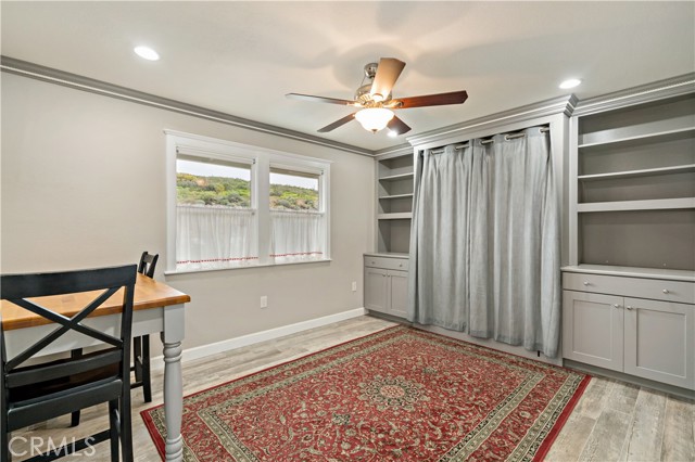 guest bedroom with murphy bed up