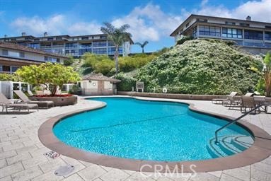 Beach level community pool
