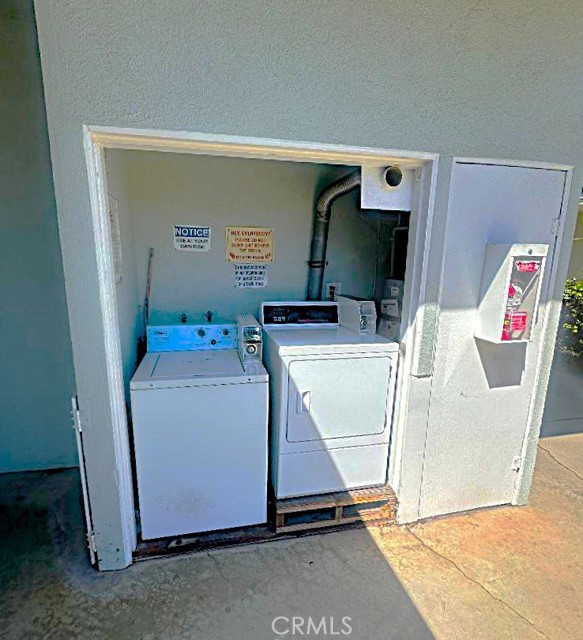 There is a Community Laundry Room With a Coin Operated, Seller Owned Washer and Dryer There is a Community Laundry Room With a Coin Operated, Seller Owned Washer and Dryer
