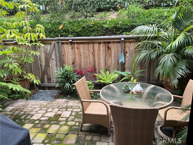 Private back patio