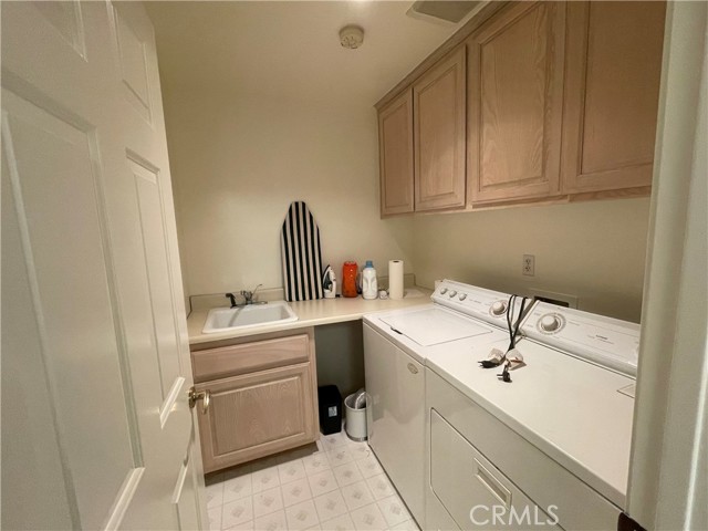 Convenient upstairs laundry room
