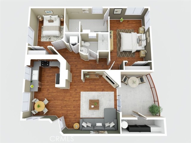 Virtually stage floorplan