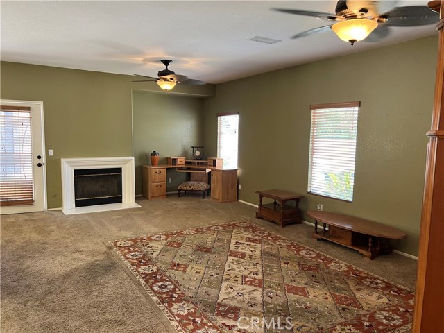 Large family room open to kitchen