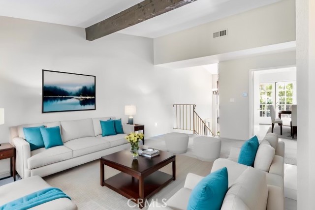 Virtually staged Living Room