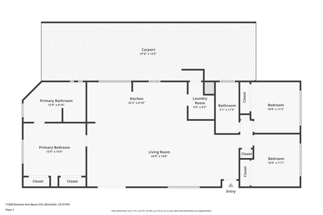 Detail Gallery Image 44 of 44 For 11250 Ramona #216,  Montclair,  CA 91763 - 3 Beds | 2 Baths