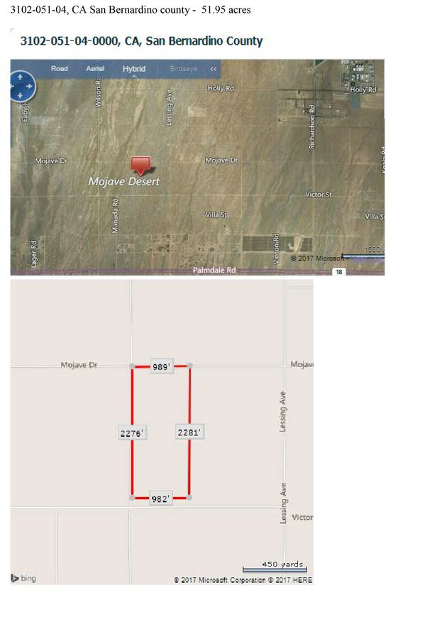 0 Mojave/Sonora Rd Road