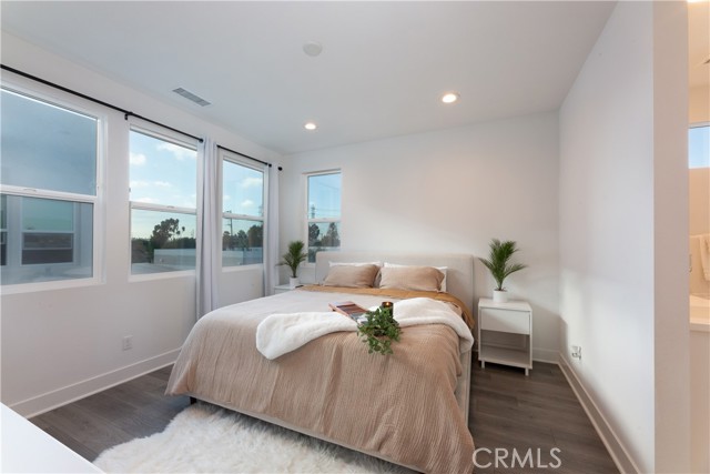 Master bedroom, ample natural lighting. Can see disneyland fireworks from this view at night