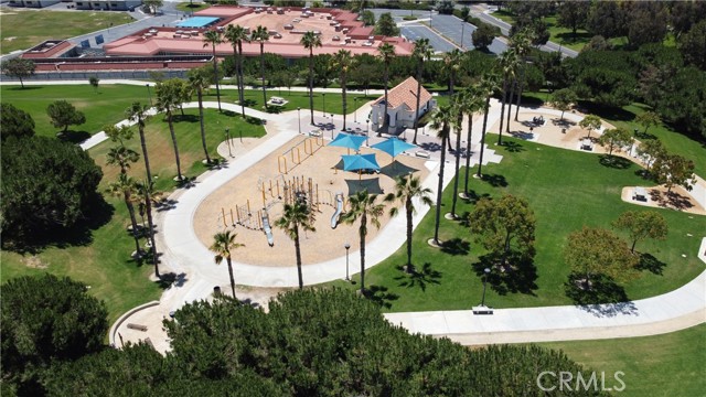 Drone shot of the playground at Rancho San Clemente Sports Park.