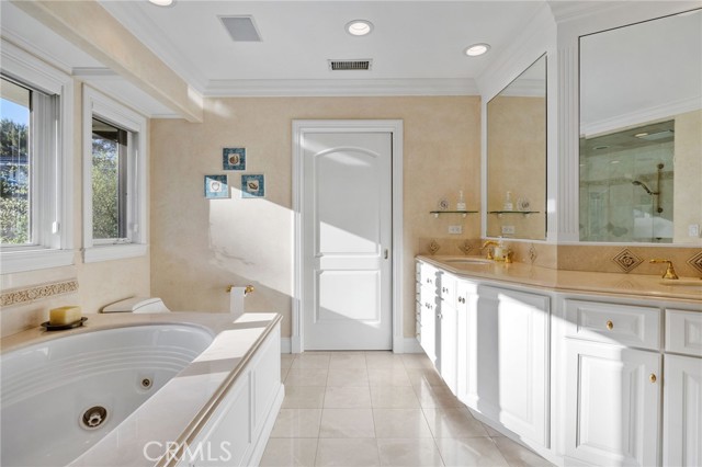 Master Bathroom with Dual Sinks