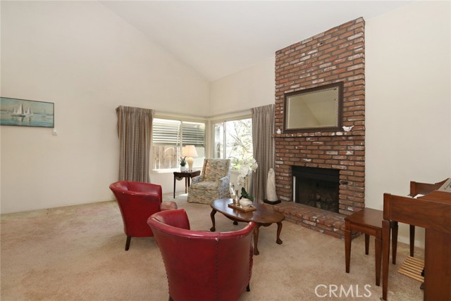 Living rom with fireplace