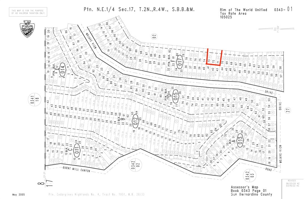 73 Lots 71-73 Near Burnt Mill Canyon, Cedarpines Park, CA 92322