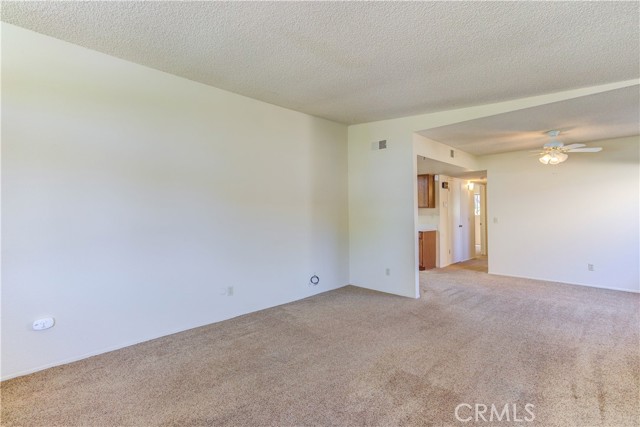 Living room is open to the dining area