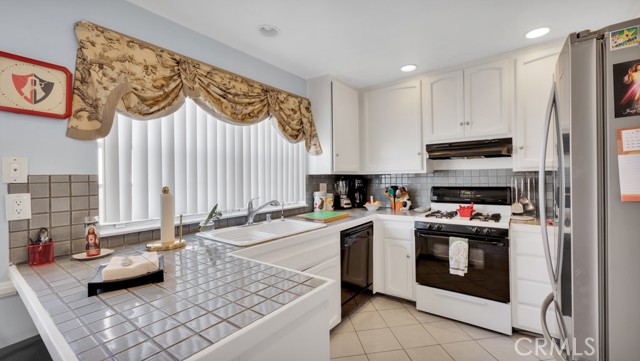 Kitchen view from entrance of dining area
