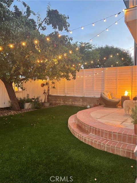 Night time lights up the yard with a whole new look!