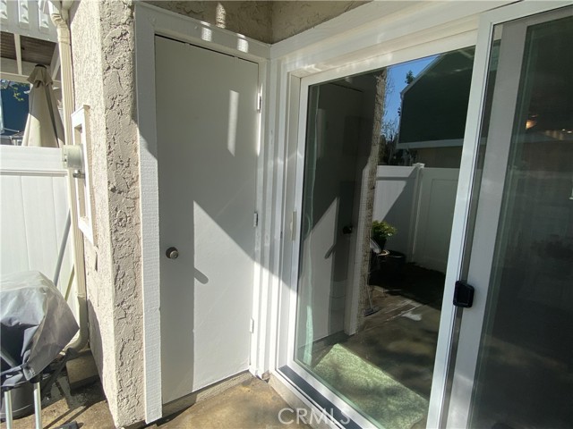 Back patio storage closet