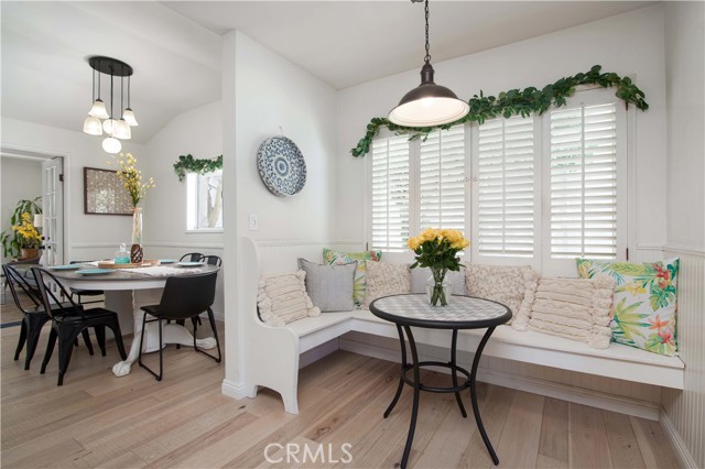 Check out the breakfast nook..the seats are built in with hidden  drawers